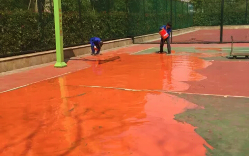 浙江藍(lán)天環(huán)保塑膠籃球場維修