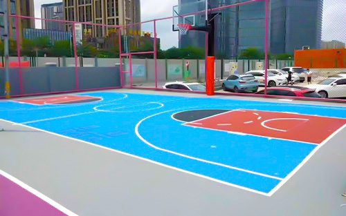 塑膠籃球場(chǎng)高清圖