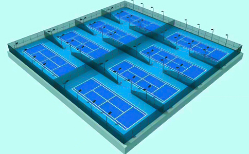 網球場施工單位產品模型