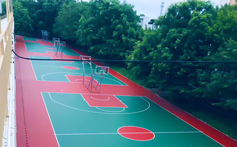 硅pu籃球場(chǎng)建設(shè)的成品