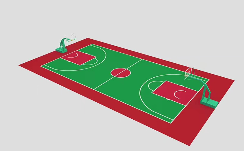 塑膠籃球場效果圖