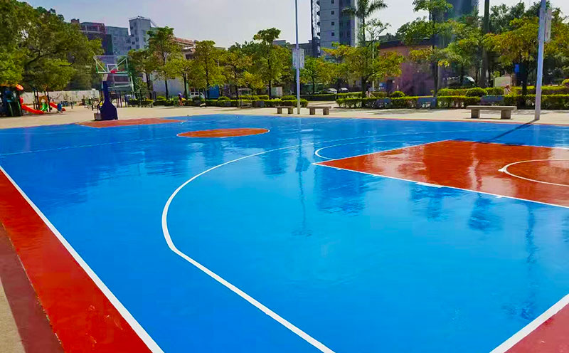 室外硅pu塑膠籃球場