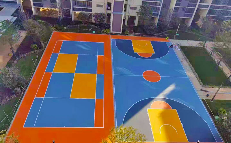 硅pu塑膠籃球場(chǎng)