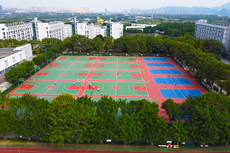 學(xué)?；@球場